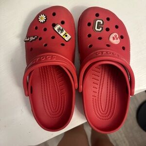 red Crocs